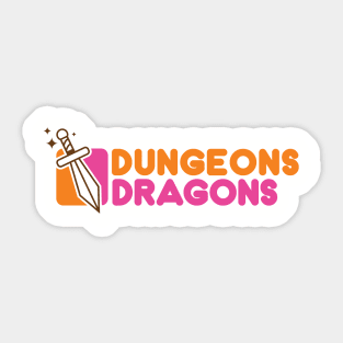 Dungeons and Dragons and Dunkin and Donuts Sticker